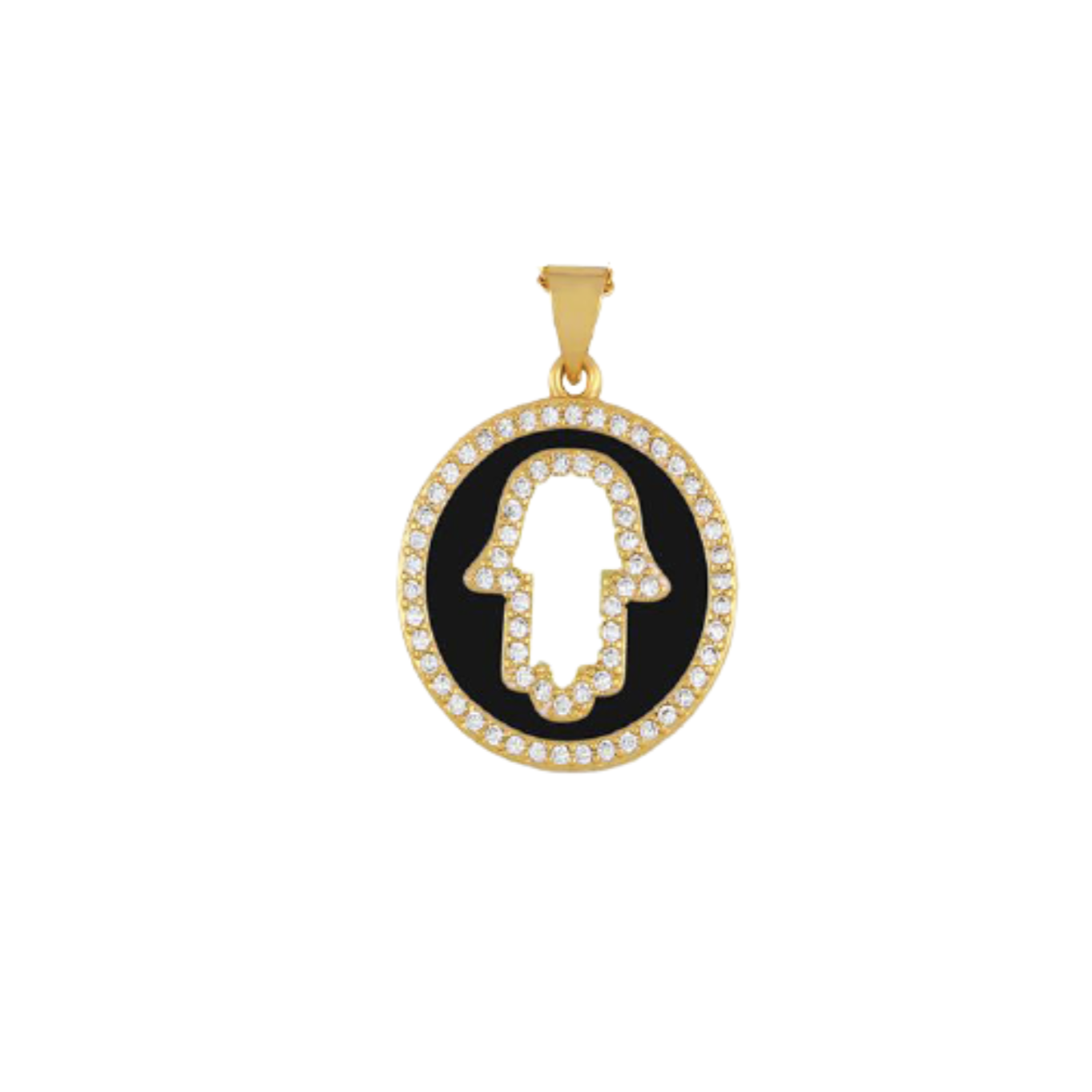 Hamsa Hand Charm, Black