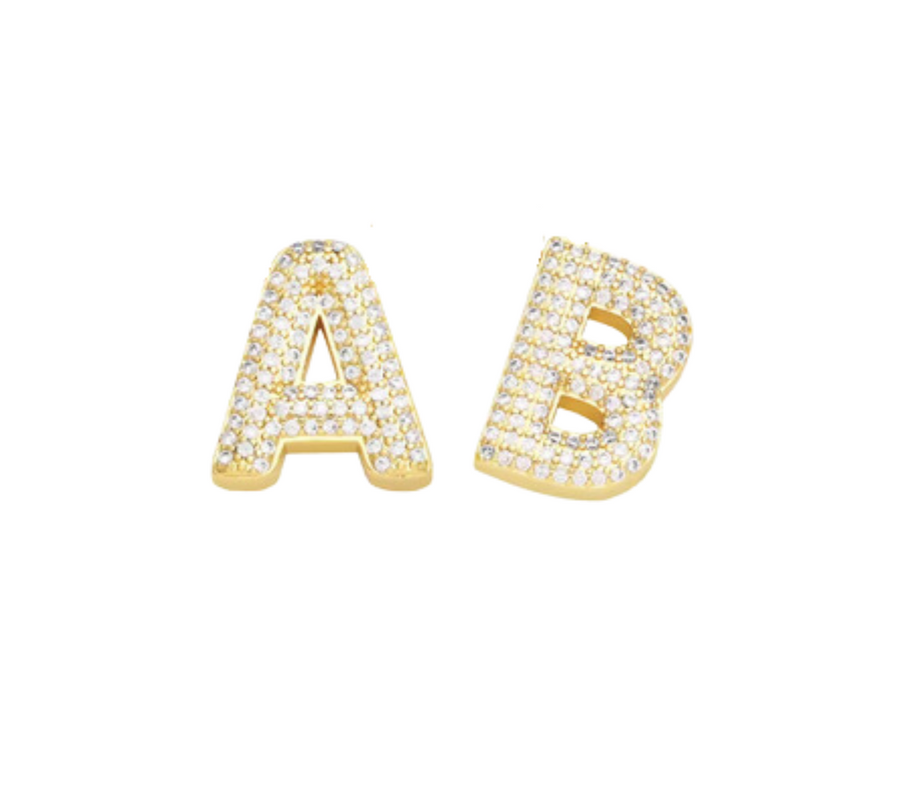 Pave Letter Charm