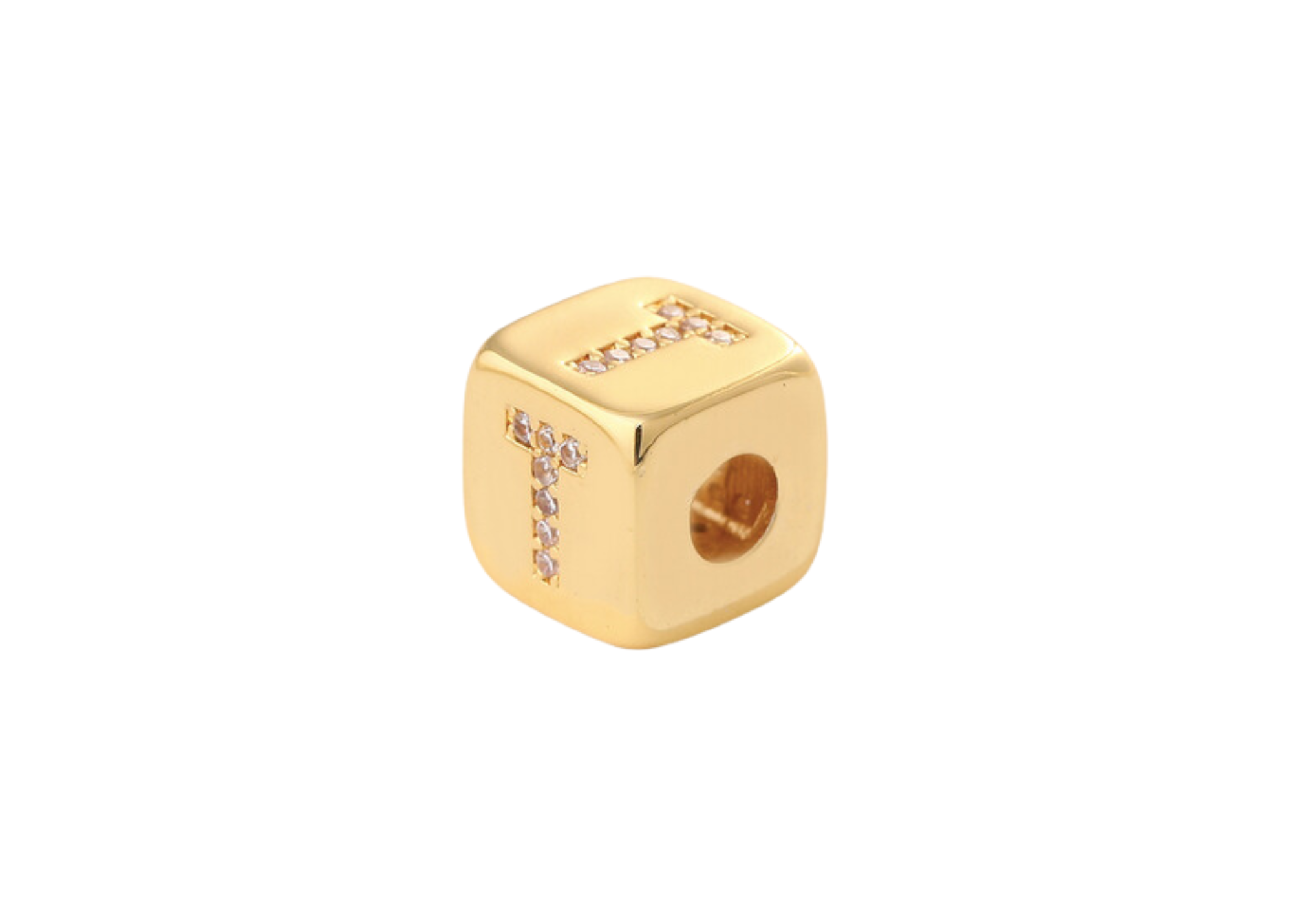 Cube Letter Charm