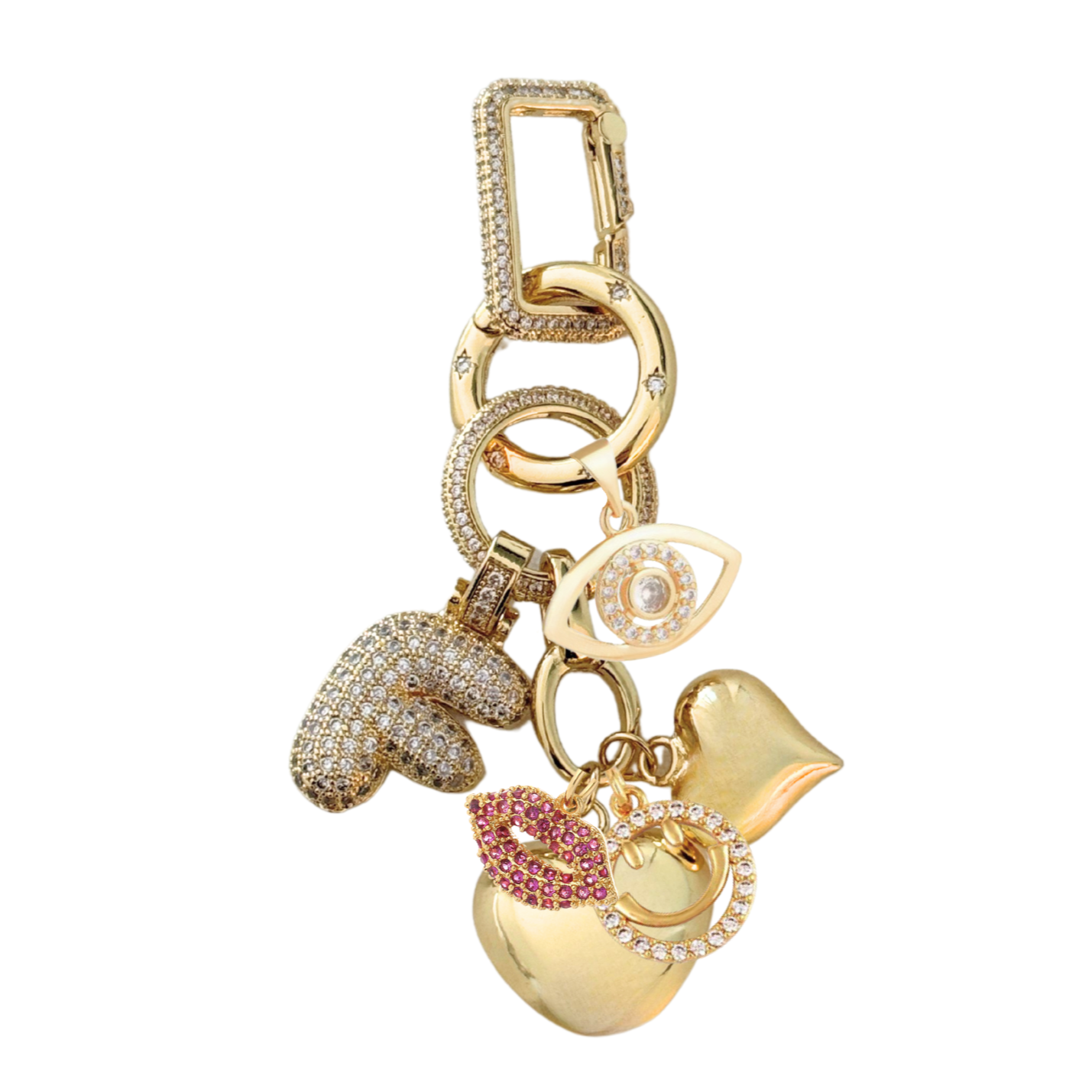 BUBBLE LETTER BAG CHARM