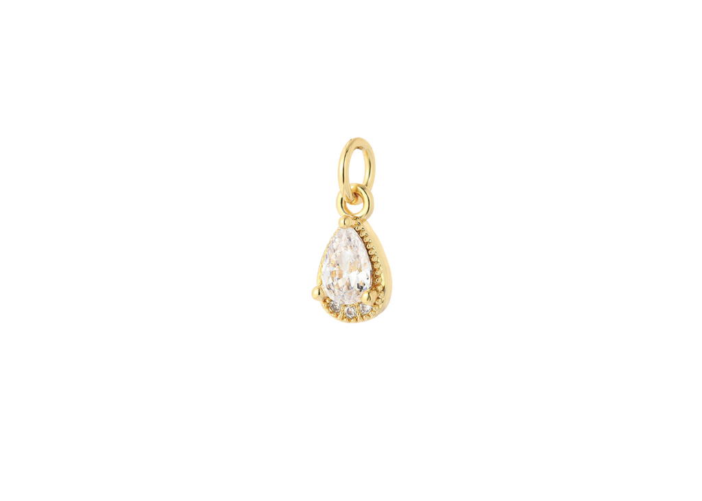 Pear Diamond Charm