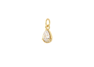 Pear Diamond Charm