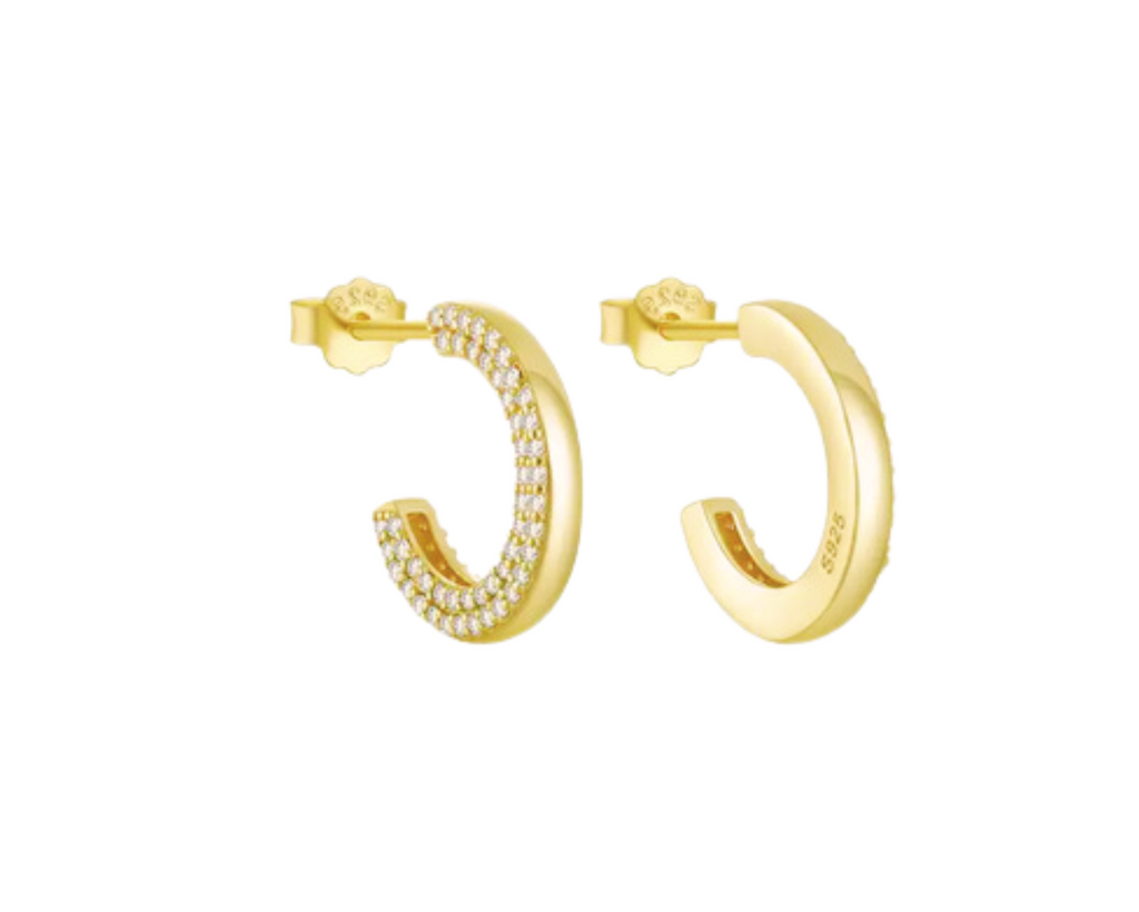 REVERSIBLE PAVE Hoop Earrings