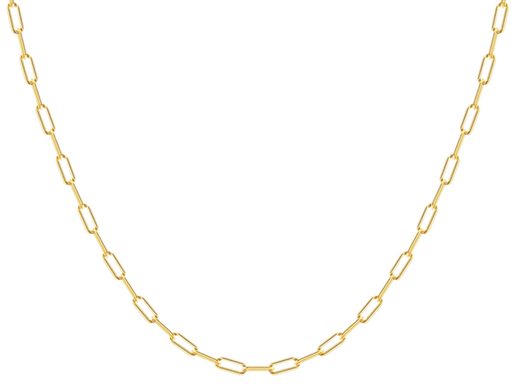 DAINTY SMALL PAPERCLIP Chain - 16" & 18"