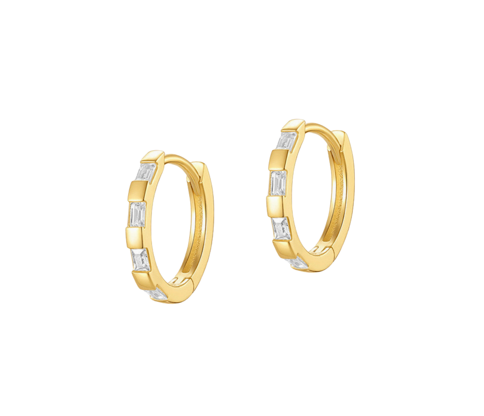 TWO TONE EMERALD Earrings