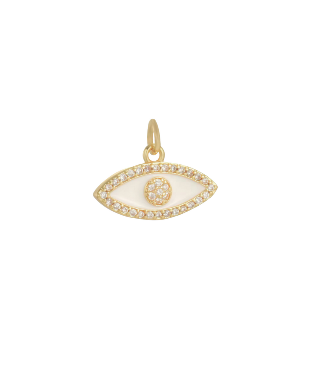 White Evil Eye Charm