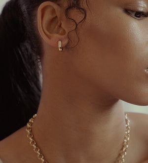 SELENE Thick Huggie Hoop Earrings