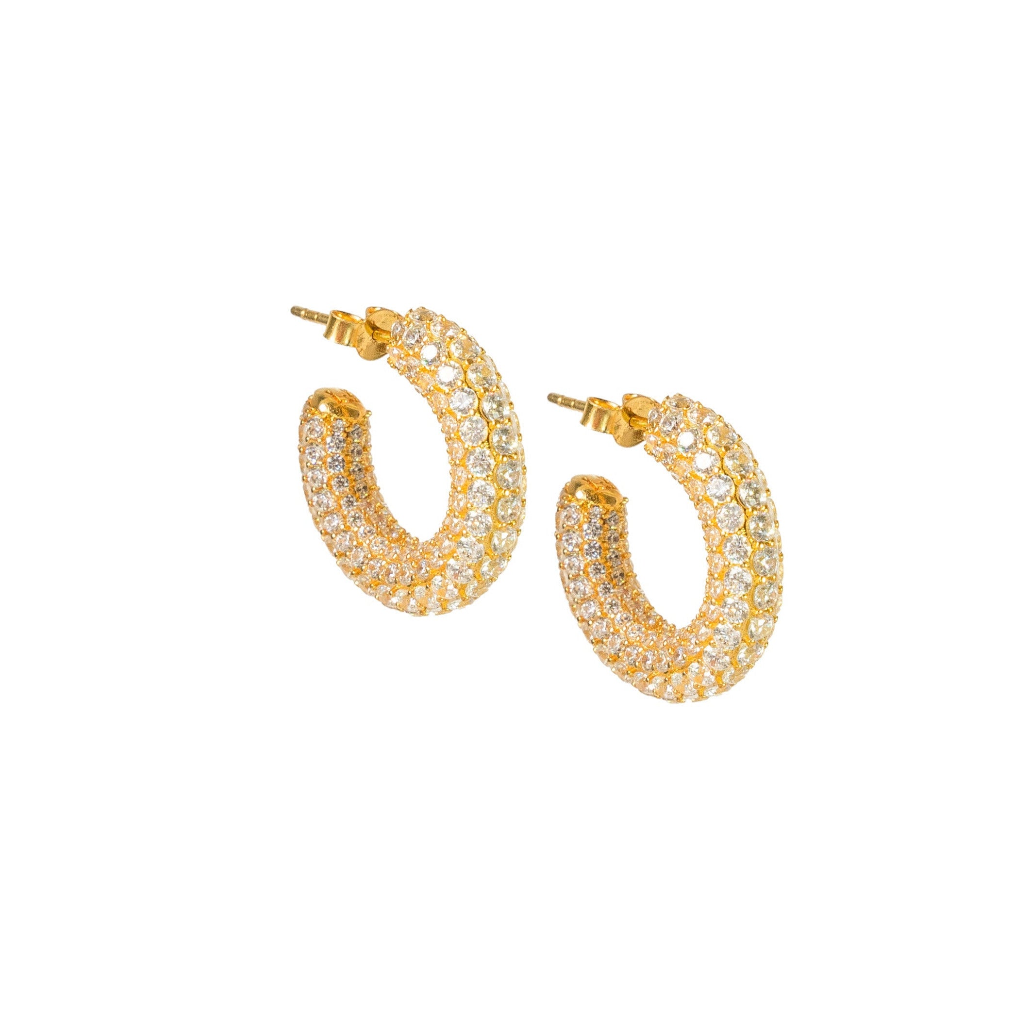 FRANKIE Pave Hoop Earrings