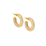 FRANKIE Pave Hoop Earrings