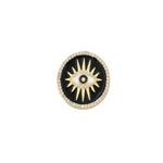 Enamel Eye Coin Charm, Black