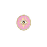Enamel Eye Coin Charm, Pink