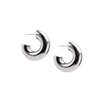 NINI Chunky Hoop Earrings, Silver