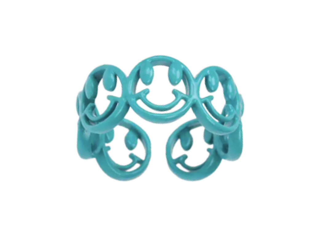 NORIELLA Happy Face Ring, Blue