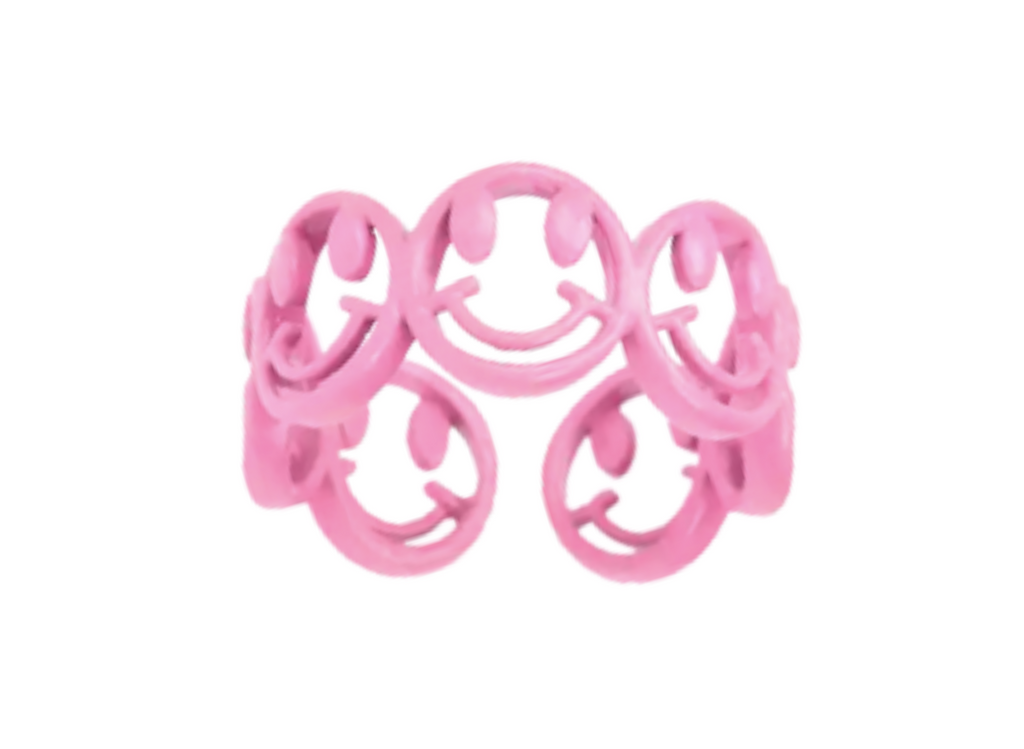 NORIELLA Happy Face Ring, Pink