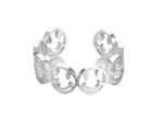 NORIELLA Happy Face Ring, Silver