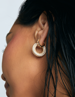 FRANKIE Pave Hoop Earrings