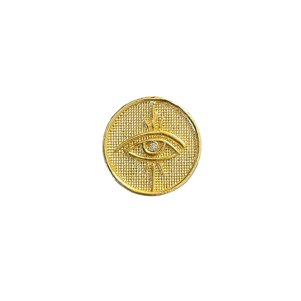 Golden Eye Coin Charm