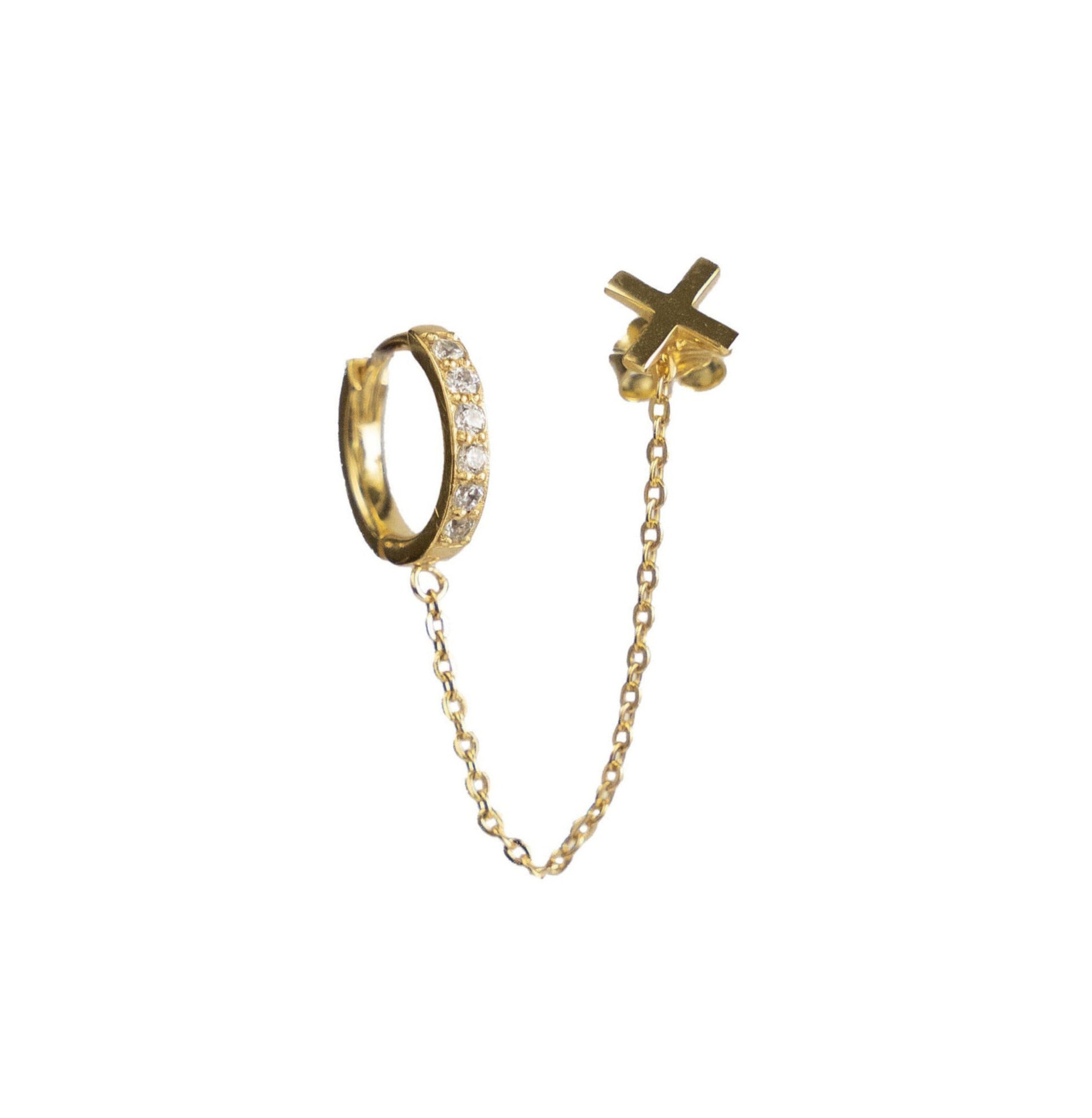 XO Chain Drop Earring